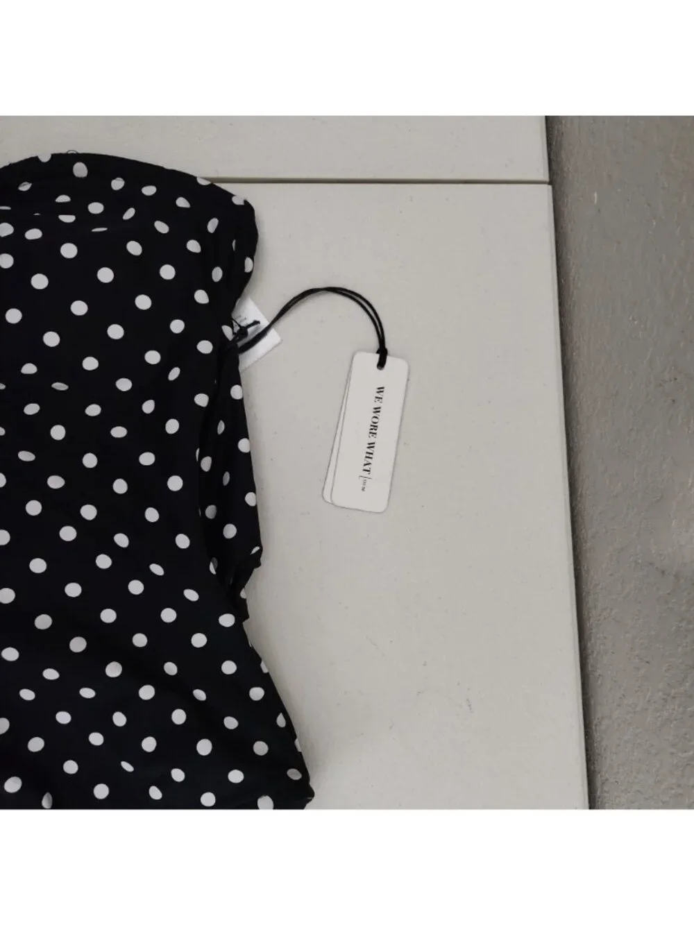 We Wore What Swimsuit One Piece SX Black Polka Dot NWT